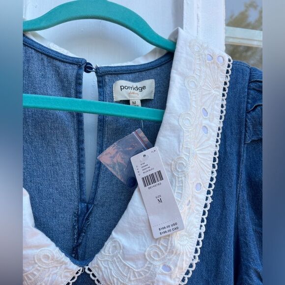 Anthropologie Porridge Denim Collared Slim Midi Dress NWT - Picture 5 of 8